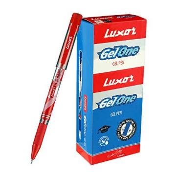 Luxor Gel One Ball Pen Red (Box of 20)