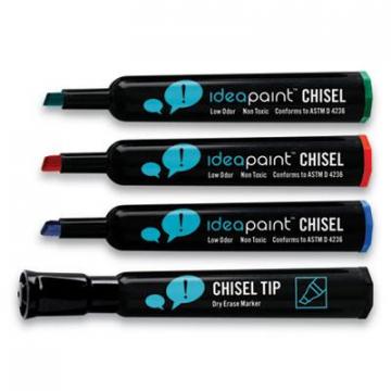 IdeaPaint Dry Erase Marker, Chisel Tip, Assorted Colors, 4/Pack (24372710)