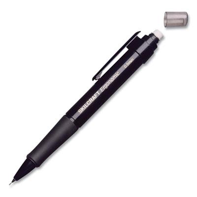 AbilityOne SKILCRAFT Ergonomic Mechanical Pencil, 0.5 mm, HB (#2.5), Black