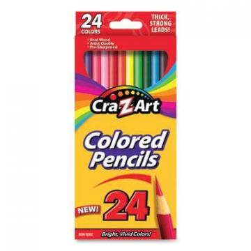 Cra-Z-Art Colored Pencils, 24 Assorted Lead/Barrel Colors, 24/Set