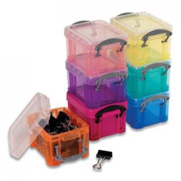 Really Useful Box Snap-Lid Storage Bin, 0.03 gal, 1.75" x 2.25" x 1.5", Randomly Assorted Colors