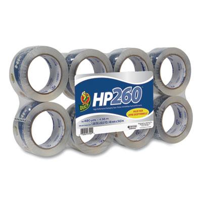 Shurtech Duck HP260 Packaging Tape, 3" Core, 1.88" x 60 yds, Clear, 8/Pack