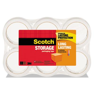 3M Scotch Storage Tape, 3" Core, 1.88" x 54.6 yds, Clear, 6/Pack