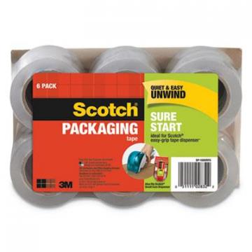 3M Scotch Sure Start Packaging Tape for DP1000 Dispensers, 1.5" Core, 1.88" x 75 ft, Clear, 6/Pack