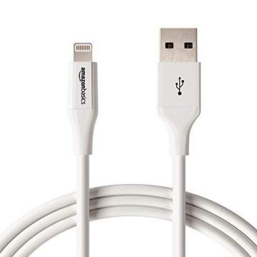 Amazon Basics Apple Certified Lightning to USB Tough Cable, 6 ft (1.8 m) White
