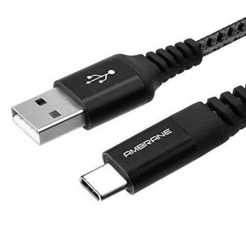 Ambrane Unbreakable 3A Fast Charging Braided Type C Cable 1.5 m Black