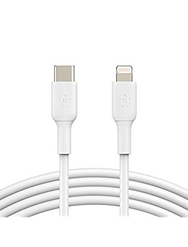 Belkin Apple Certified Lightning to Type C Cable, Fast Charging iPhone, iPad, Air Pods, 3.3 ft White