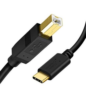 CableCreation USB C Printer Cable 6.6FT, USB C to USB B Printer / Scanner Cable 2M Black