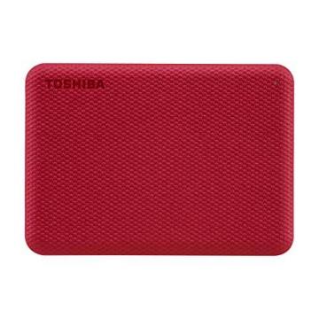 Toshiba Canvio Advance 1TB Portable External HDD, USB3.0 for PC Laptop Windows and Mac - Red