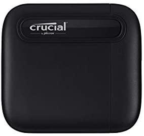 Crucial CT1000X6SSD9 X6 1TB Portable USB 3.2 External Solid State Drive (Up to 540MB/s)