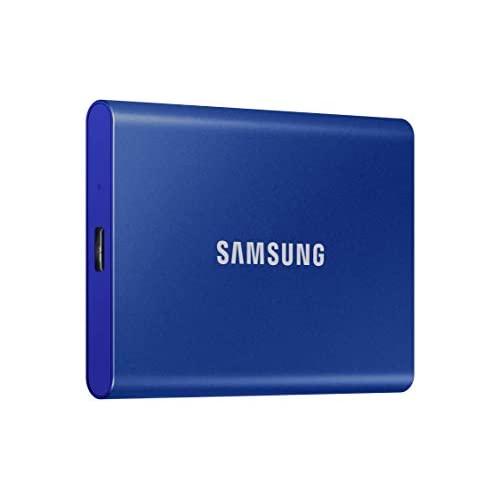 Samsung T7 Portable SSD 500GB - Up to 1050MB/s - USB 3.2 External Solid State Drive, Blue