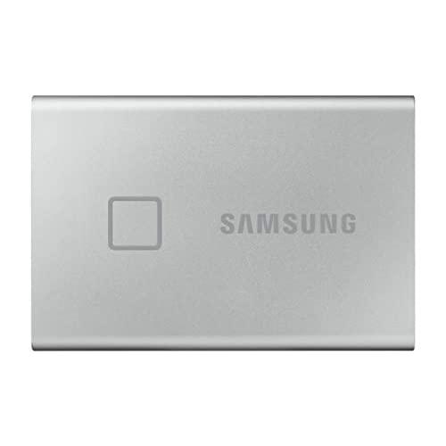 Samsung T7 Touch 500GB USB 3.2 Gen 2 (10Gbps, Type-C) External Solid State Drive Silver