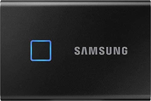 Samsung T7 Touch 1TB USB 3.2 Gen 2 (10Gbps, Type-C) External Solid State Drive Black