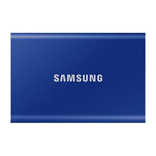 Samsung T7 1TB USB 3.2 Gen 2 (10Gbps, Type-C) External Solid State Drive Blue