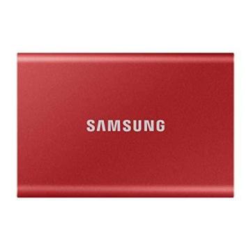 Samsung T7 1TB USB 3.2 Gen 2 (10Gbps, Type-C) External Solid State Drive Red