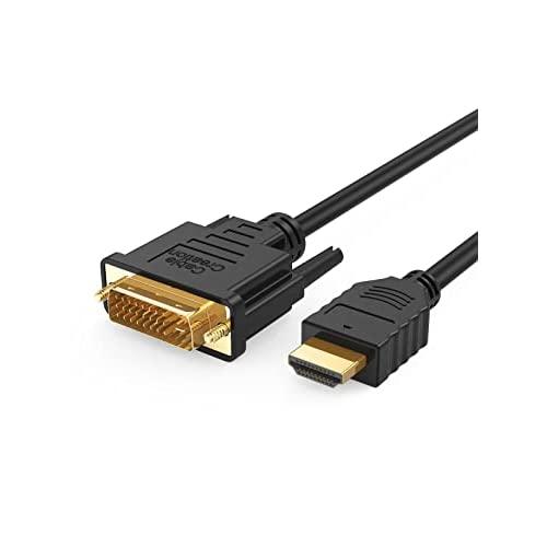 CableCreation HDMI to DVI Cable, 6.6 Feet HDMI Male to DVI 24+1 Male Cable, Gold Plated