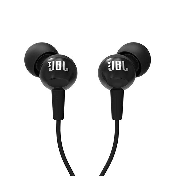 JBL C100SI by Harman Wired In Ear Headphones with Mic (Black)
