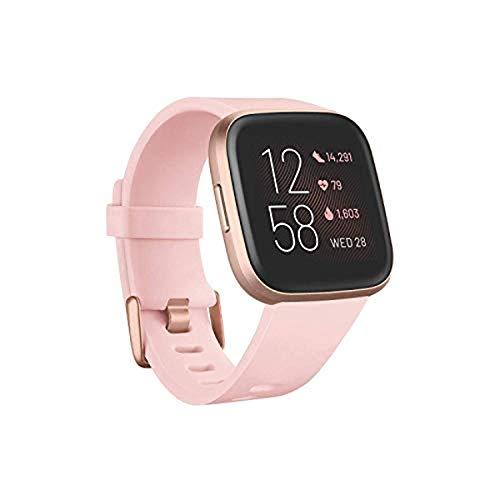 Fitbit FB507RGPK Versa 2 Health & Fitness Smartwatch with Heart Rate, Petal/Copper Rose