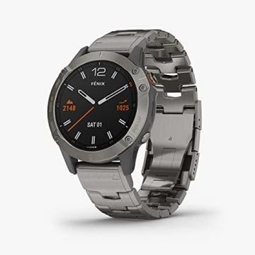 Garmin Fenix 6 Sapphire Titanium, Premium Multisport GPS Watch