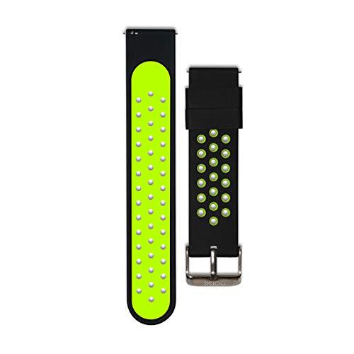 Noise 20 MM Sport Silicone Smartwatch Strap - Green Black