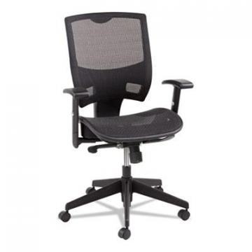 Alera Epoch Series Suspension Mesh Multifunction Chair, Black Seat/Black Back, Black Base