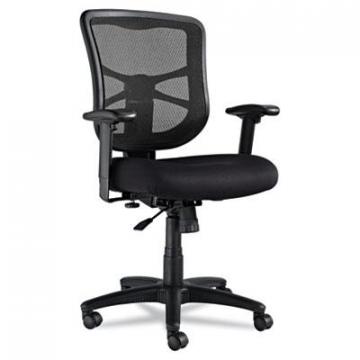 Alera Elusion Series Mesh Mid-Back Swivel/Tilt Chair, Black Seat/Black Back, Black Base