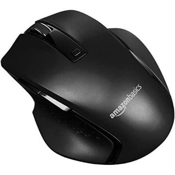 Amazon Basics Compact Ergonomic Wireless PC Mouse with Fast Scrolling - Black