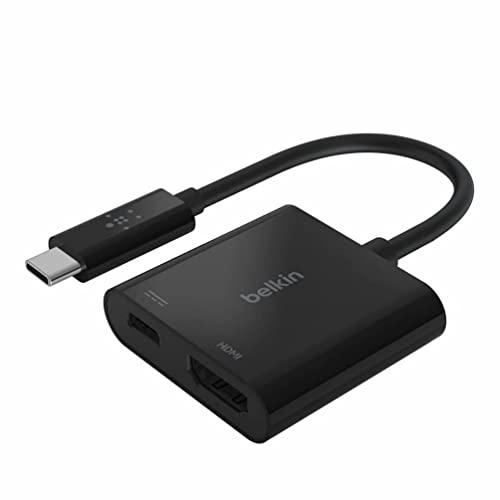 Belkin USB-C to HDMI Adapter + Charge (Supports 4K UHD Video, HDMI Adapter, Black