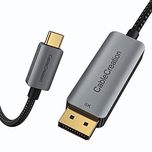 CableCreation 8K USB C to DisplayPort Cable 6FT, Type-C to DP 1.4