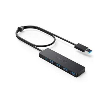 Anker 4-Port USB 3.0 Hub, Ultra-Slim Data USB A Hub with 2 ft Extended Cable