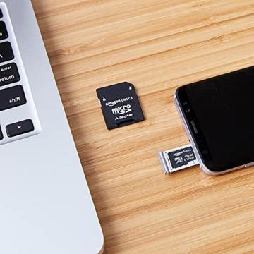 Amazon Basics 128GB microSDXC Memory Card with Full Size Adapter, A2, U3