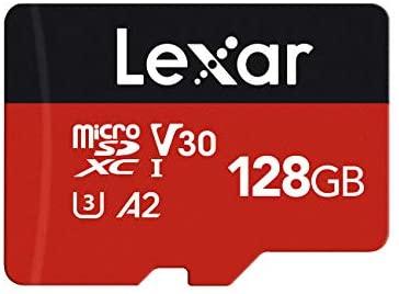 Lexar 128GB Micro SD Card, microSDXC UHS-I Flash Memory Card with Adapter