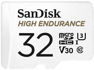 SanDisk 32GB High Endurance Video MicroSDHC Card with Adapter C10, U3, V30