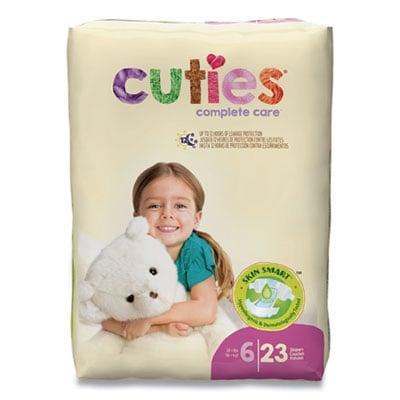 Cuties Premium Jumbo Diapers, Size 6, 35 lbs and Up, 92/Carton