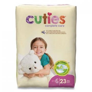 Cuties Premium Jumbo Diapers, Size 6, 35 lbs and Up, 92/Carton