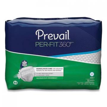 Prevail Per-Fit360 Degree Briefs, Maximum Plus Absorbency, Size 2, 45" to 62" Waist, 72/Carton