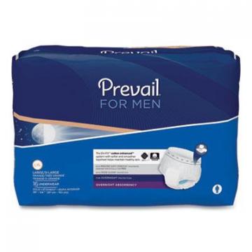 Prevail For Men Overnight Protective Underwear, Large/X-Large, 38" to 64" Waist, 64/Carton