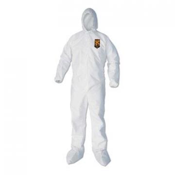 Kimberly-Clark KleenGuard A40 Elastic-Cuff, Ankle, Hood and Boot Coveralls, X-Large, White