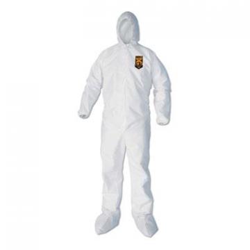 Kimberly-Clark KleenGuard A40 Elastic-Cuff, Ankle, Hood & Boot Coveralls, White, 3X-Large