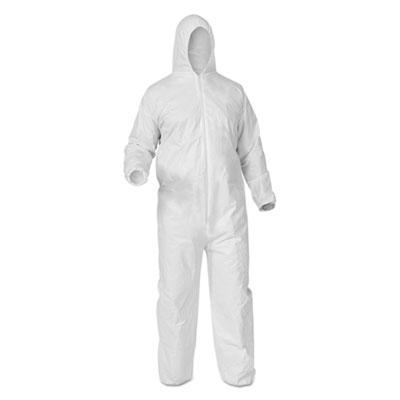 Kimberly-Clark KleenGuard A35 Coveralls, Hooded, X-Large, White