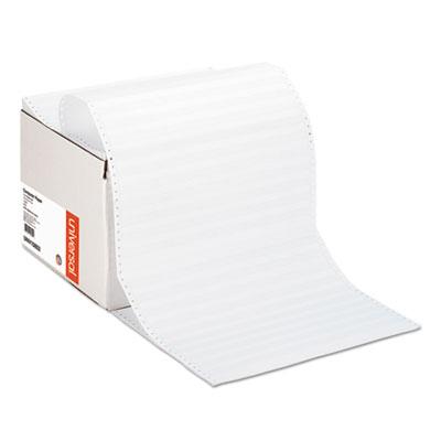 Universal Printout Paper, 1-Part, 20lb, 14.88 x 11, White/Green Bar, 2, 400/Carton