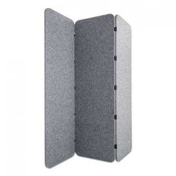Lumeah Concertina Foldable Sound Reducing Room Divider Privacy Screen, 70 x 1 x 70, Polyester, Gray