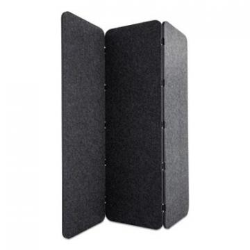 Lumeah Concertina Foldable Sound Reducing Room Divider Privacy Screen, 70 x 1 x 70, Polyester, Ash