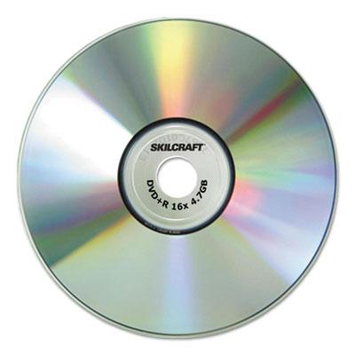 AbilityOne Branded Attribute Media Disks, DVD+R, 4.7GB, 4x, Spindle, 25/PK