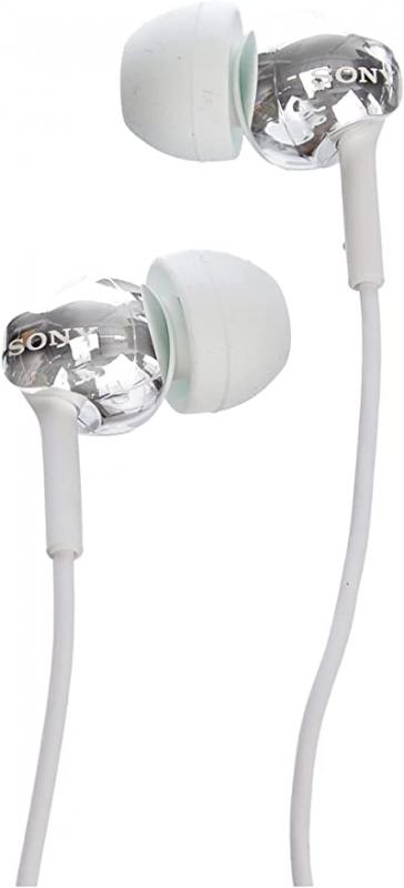 Sony MDR-EX110APW.CE7 Deep Bass Earphones with Smartphone Control and Mic - Metallic White
