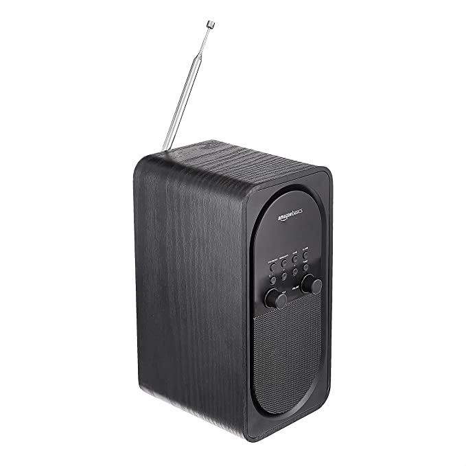 Amazon Basics Amazon Basics DAB/DAB+/FM Radio Alarm Clock with Wood Finish - Black