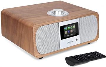 LEMEGA M3P WIFI Stereo Internet Radio, DAB/DAB+ and FM Digital Radio, Bluetooth Speaker, Walnut
