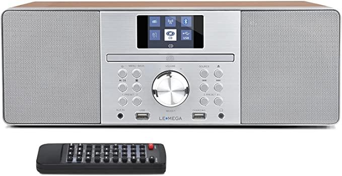 LEMEGA MSY1P All-In-One Music System, CD Player, DAB/DAB+/FM Digital Radio, Walnut