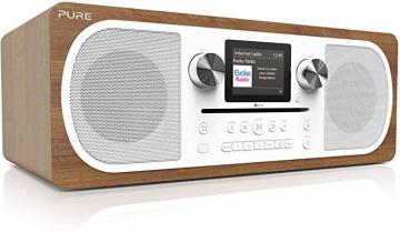Pure Evoke C-F6 All-in-One Stereo DAB/DAB+/FM Digital Radio and Internet Radio – Walnut