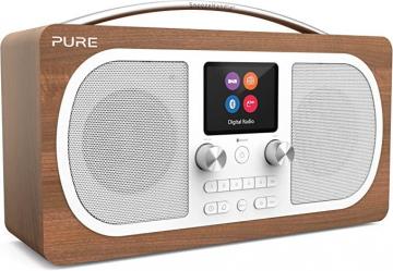 Pure Evoke H6 Portable Stereo FM/DAB+/DAB Digital Radio – Walnut